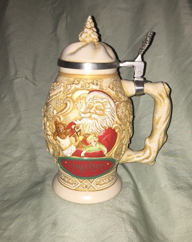 Christmas avon beer stein - beer,