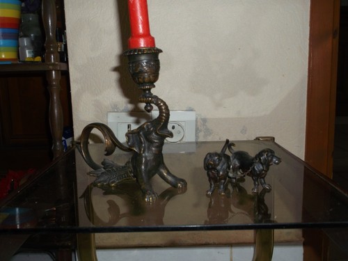 Porte bougie avec - avec, figurines