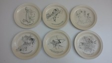 6 assiettes Humoristiques 1960