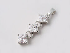 Pendentif 3 zirconium CZ et argent massif 925 PE104