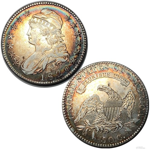 1820 capped bust half square - capped,