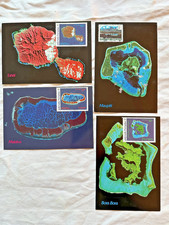 Cartes Postales * Polynésie CNES - Satellite SPOT * 1er Jour * Lot de 4 * 1992