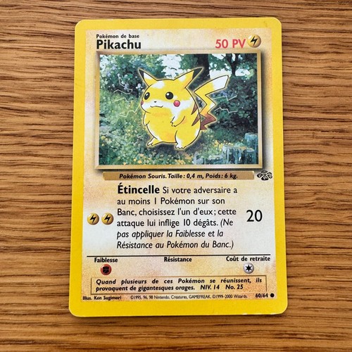 Carte pokémon pikachu - carte, 60/64