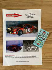 DECALS 1/43 ALPINE RENAULT