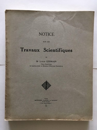 Notice sur les - les, travaux