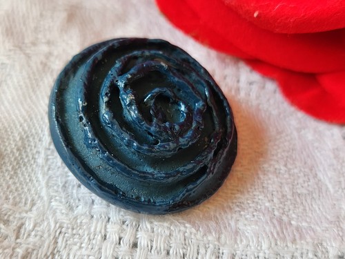 Bouton vintage resine - bouton,