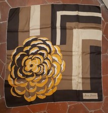 Foulard femme carré scarf silk vintage 70 jean dessès Paris 