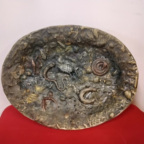 Plat ovale faience poisson - plat,