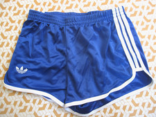 Short Adidas Ventex Bleu Blanc Vintage Polyamide 80'S running sport Homme - 42