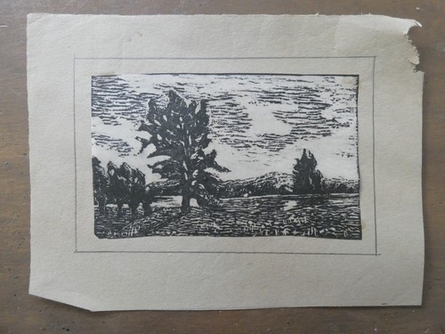 Gravure sur bois ancienne - gravure,
