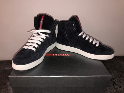 Sneakers suede bleu prada - sneakers,