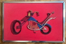 Tableau de fils tendus (String Art) - Moto chopper vintage
