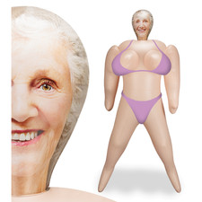 Poupée gonflable granny vagin anus