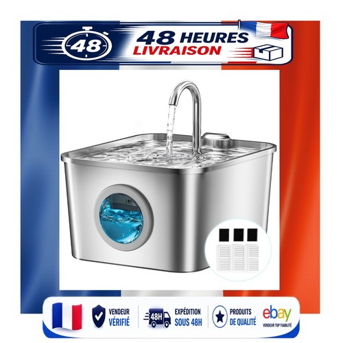 Fontaine eau chat inox - eau,