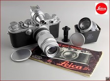 1946 Appareil Ltm Leitz Leica IIIc Objectif Summar 2/5cm Soomp Elmar 4/9cm Vidom