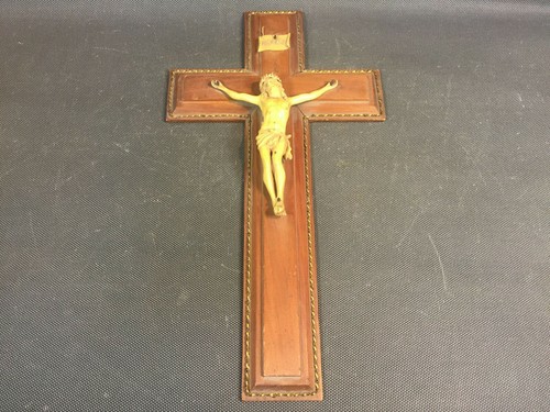 Ancien crucifix bois et - en,