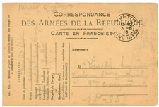 CARTE POSTALE - GUERRE 14-18 -