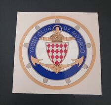 AUTOCOLLANT WATERPROOF DU YACHT CLUB DE MONACO SIZE 10 cm round