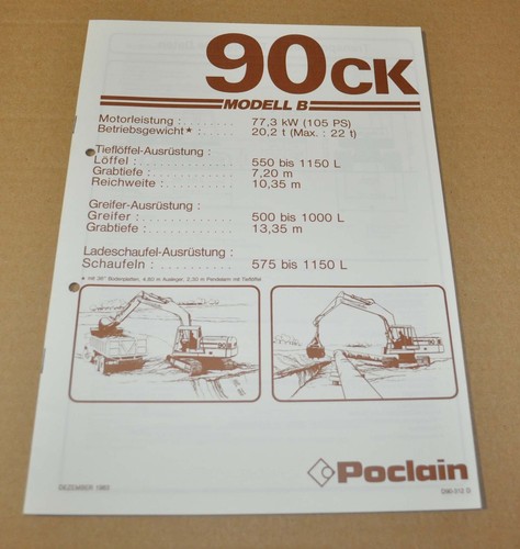 1983 poclain 90ck - 1983,