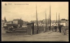 CPA Givet, Pont provisoire sur