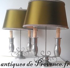 Superbe paire lampe bouillotte