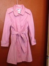 Girls Rubberized Pink Raincoat Size 4/5