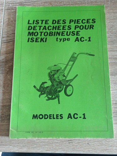 Livret piece iseki - piece, ac1