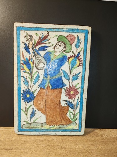 Rare ancien carreau - carreau, faience