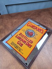 Miroir publicitaire vintage Gordon’s – London Dry Gin – Années 70 Vintage bar
