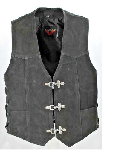 Moto gilet nubuk cuir - moto, motard