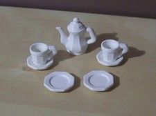 PLAYMOBIL (J113) EPOQUE 1900 - Théière & 2 Tasses avec Assiettes Blanches 5320