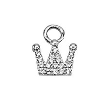 Charms Pendentif Couronne Diadème Petit Zircons Argent 925 - Collection Hoops
