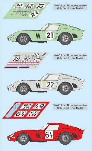 Décal ferrari 250 gto test - décal,