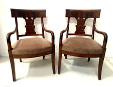 Paire de fauteuils a crosse en acajou XIX siècle