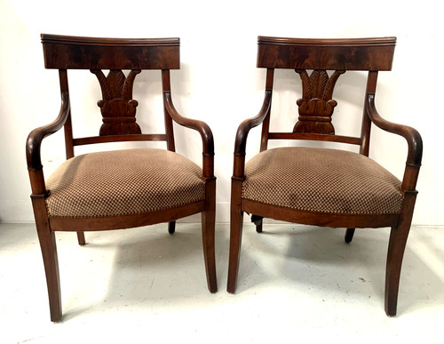 Paire fauteuils crosse - fauteuils, a