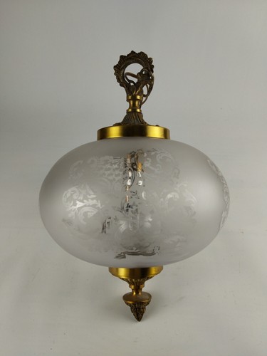 Suspension boule verre motif - suspension,