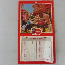 COCA COLA CALENDRIER 1990 COMPLET PICNIC PIQUE-NIQUE PIQUENIQUE