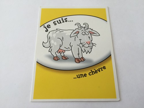 Carte suis une chèvre - carte,