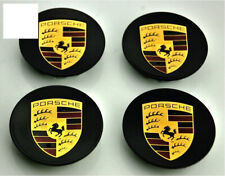 Centres de roue Porsche Ø76 noir x4 NEUF OEM