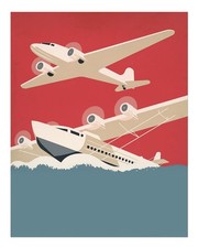 Affiche de voyage rétro en