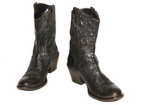 JFK Mi Bottes Cuir Fripé