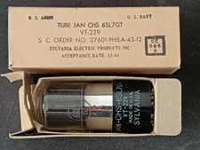 US Navy - Tube JAN CHS 6SL7GT -VT 229 - Sylvania
