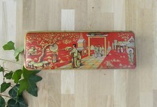 ANCIENNE BOITE EN FER PUBLICITAIRE ALSA DECOR JAPONAIS