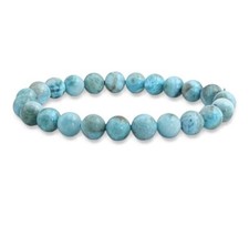 Bracelet Larimar En Pierres Semi Précieuses Rares  LIVRAISON OFFERTE