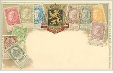 BELGIQUE.CARTE POSTALE.REPRESENTATION DE TIMBRES