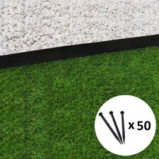 Bordure de jardin droite noire - 5,8 cm x 10 mètres avec 50 piquets d'ancrage