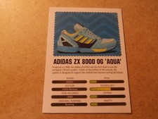 SNEAKERS ADIDAS ZX 8000 OG 'AQUA', TRADING "ROOKIE" CARD, COLLECTOR (JT29)