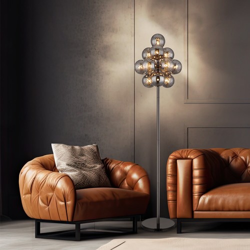 Lampe sur pied noir avec - sur,