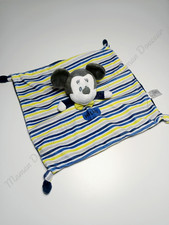 Doudou Plat Souris Mickey Gris