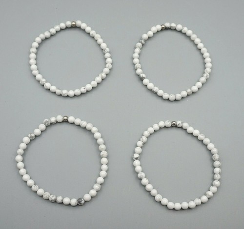 Bracelet magnésite blanc - magnésite,